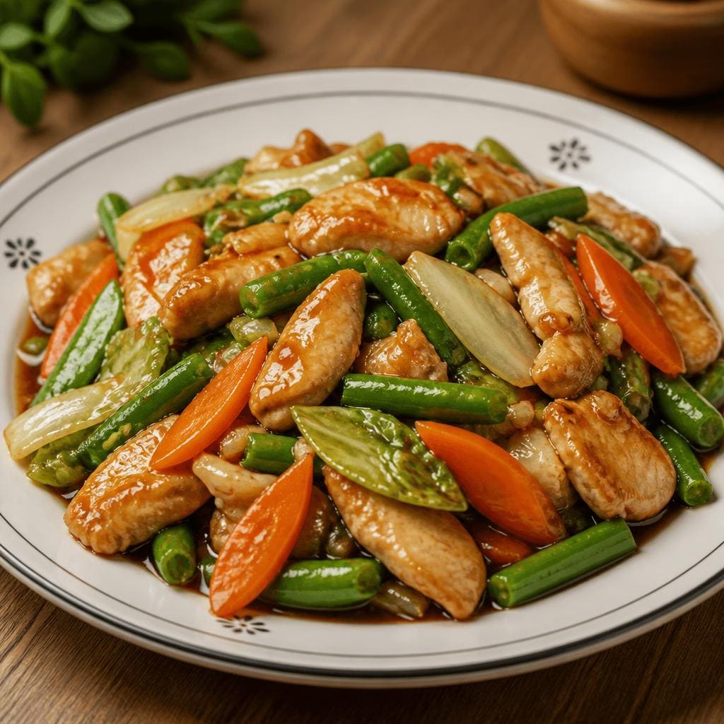 Bakmi Golek Capcay Goreng Ayam